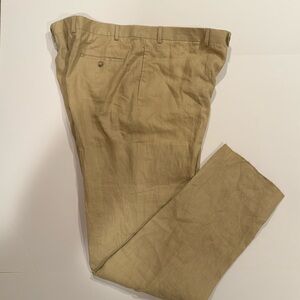 Pronto Uomo Tan Linen Pants Size 44 Waist